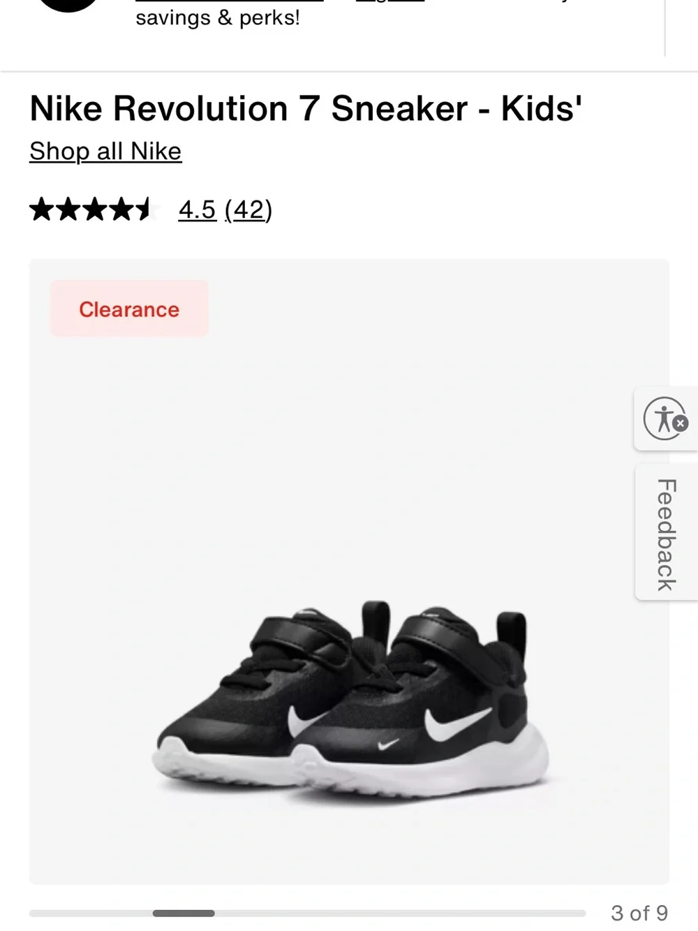 Nike Revolution 7 Toddler Sneaker